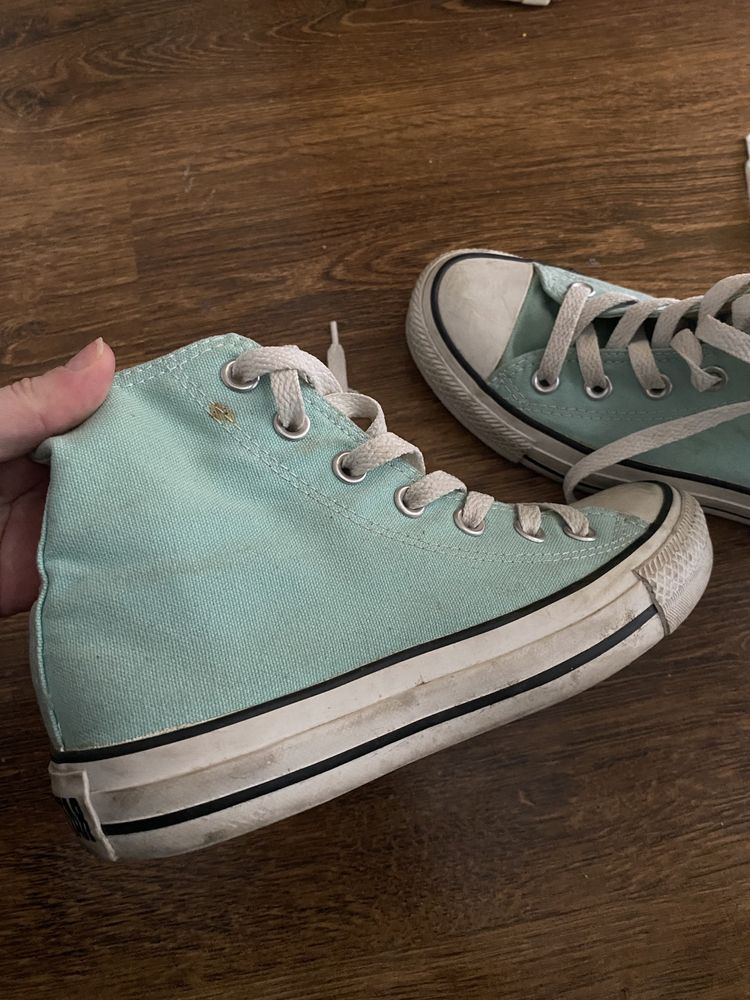 Converse 36 miętowe trampki za kostkę wiosna