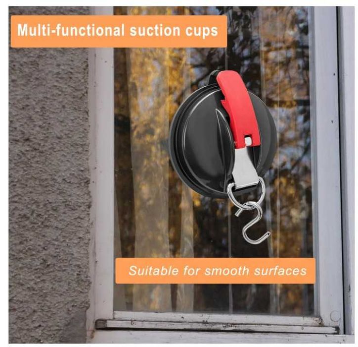 Mocna przyssawka z hakiem zaczepowym Pioleackflew