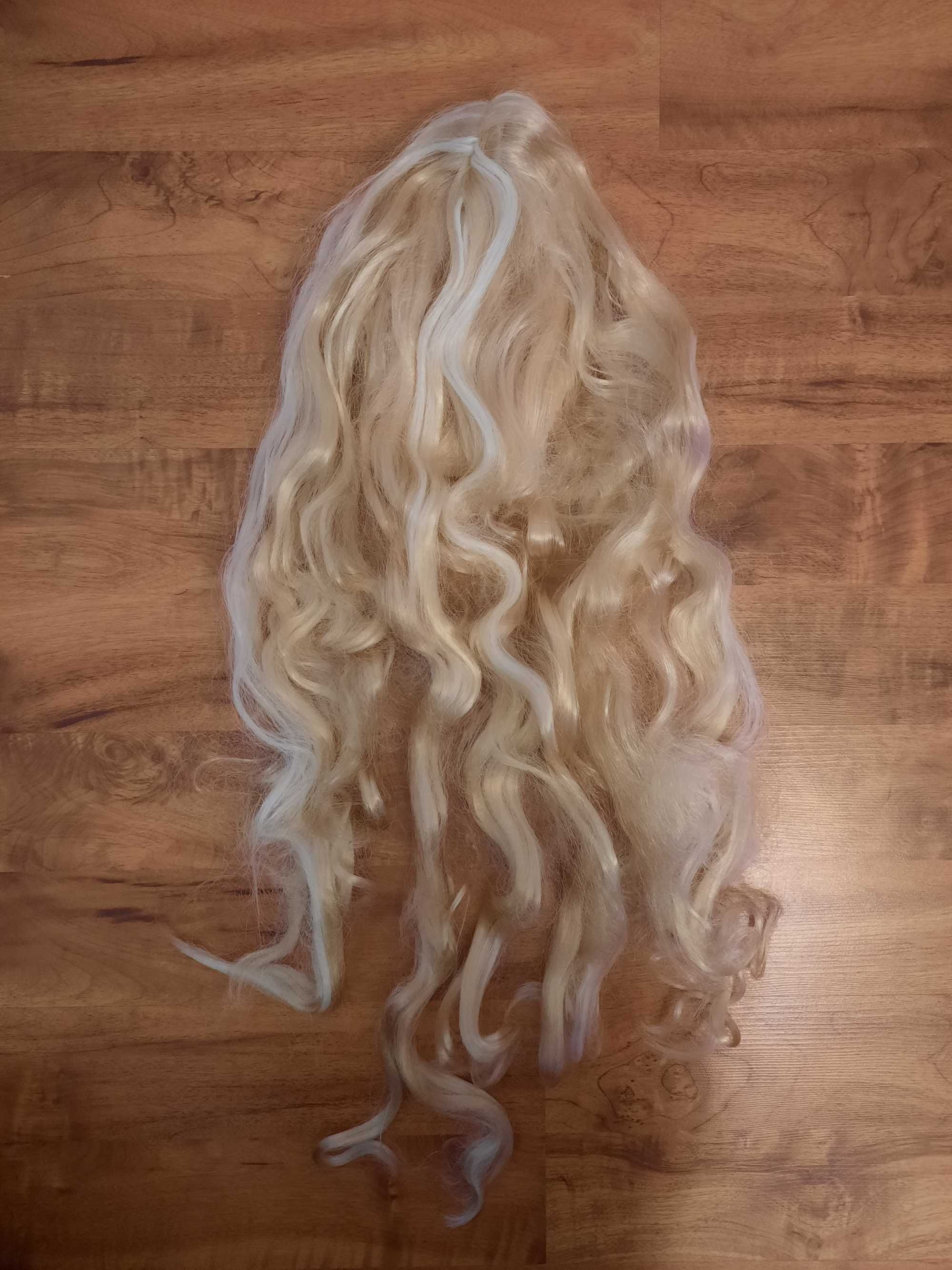 Peruka blond długie jasne włosy księżniczki Disney Rubies
