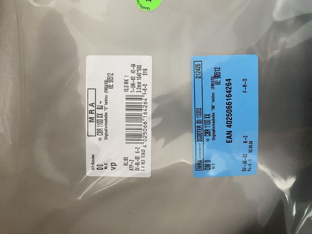 Viseira “MRA” NOVA para CBR 1100 XX