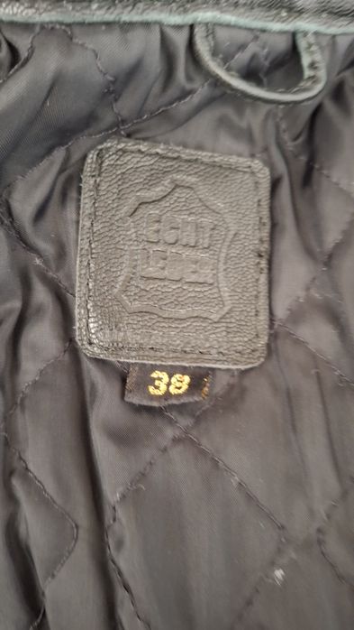 Casaca de pele preta Wing