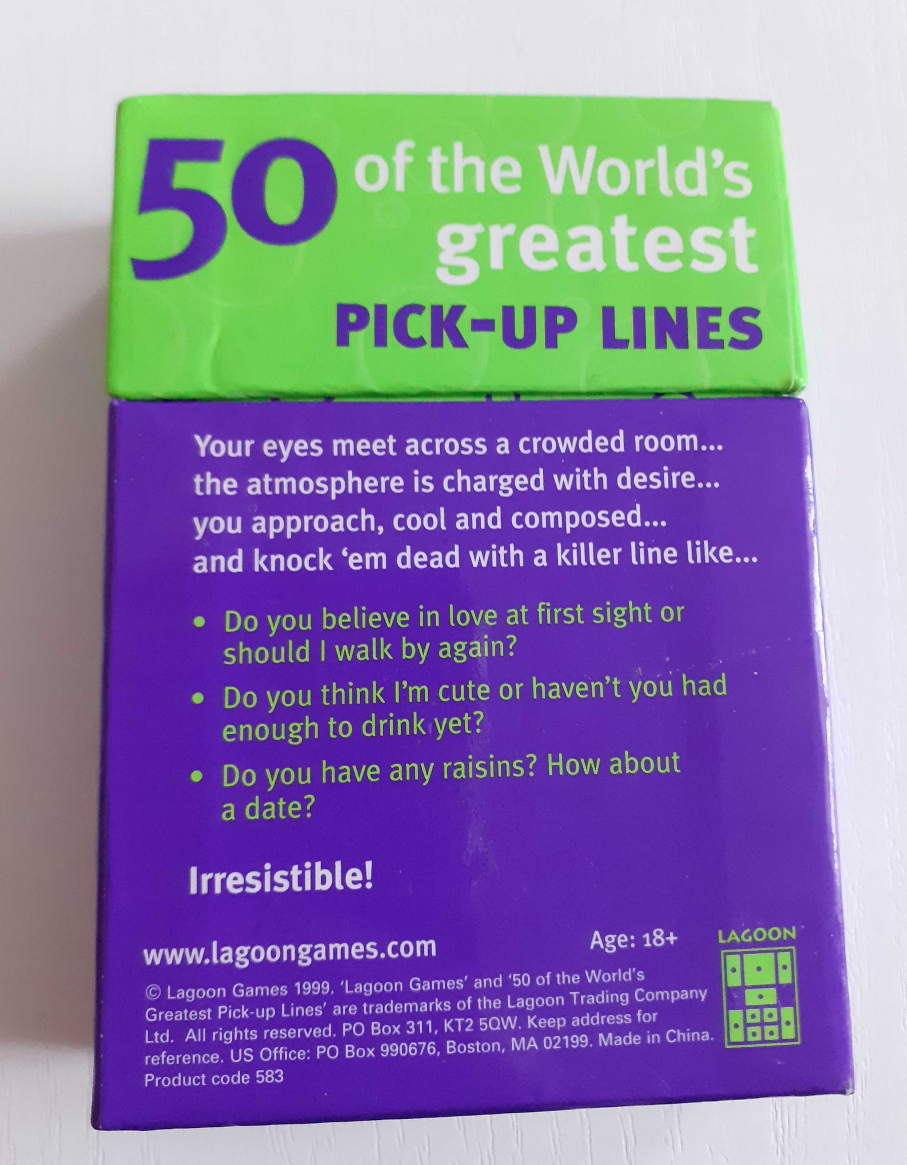 Pick-Up Lines, Flirt towarzyski, Język angielski, Tekst na podryw