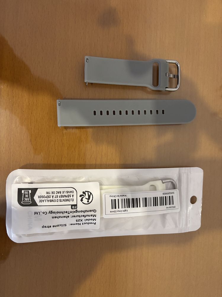 Braceletes SmartWatch Branca e Cinza 22 mm