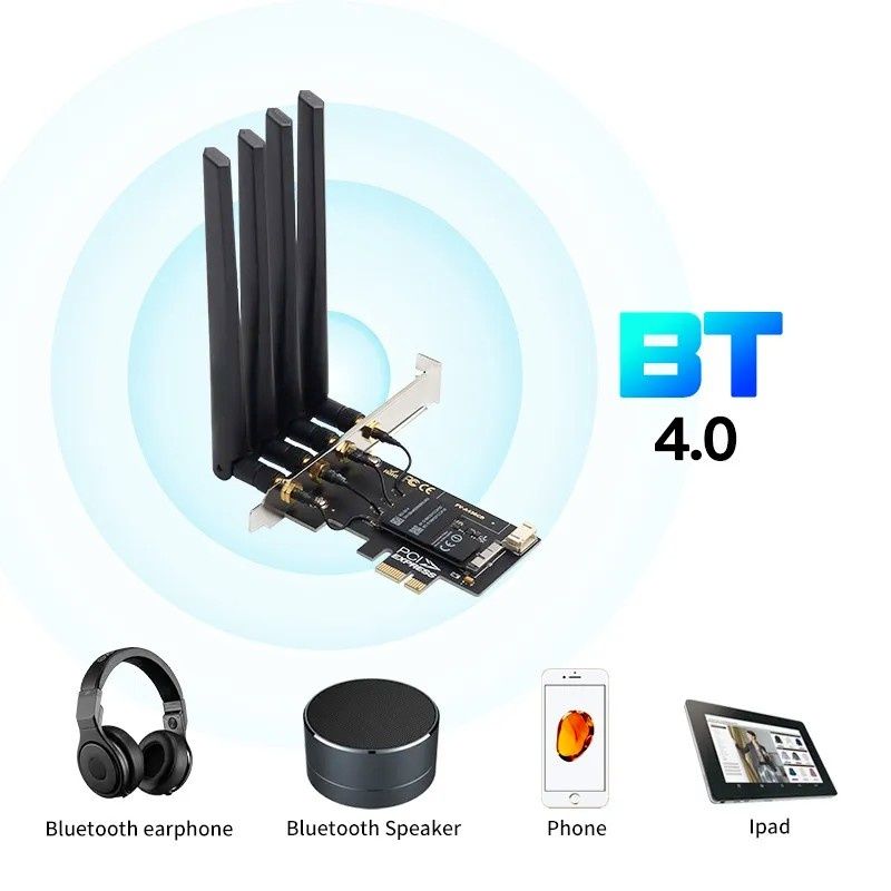 WiFi карта 802.11ac (Bcm4360) + Bluetooth 4.0 PCIE адаптер для MacOS H