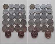 Komplet monet 50 groszy  od 1949 r do 1987 r.