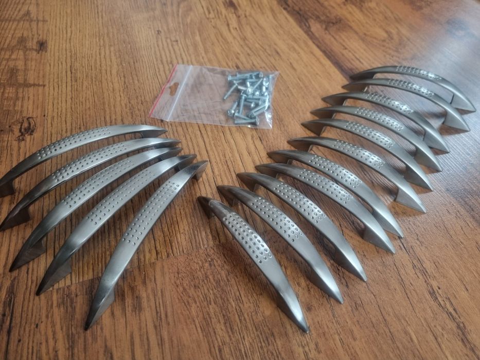 Uchwyty do szafek, satynowe, 16 szt.