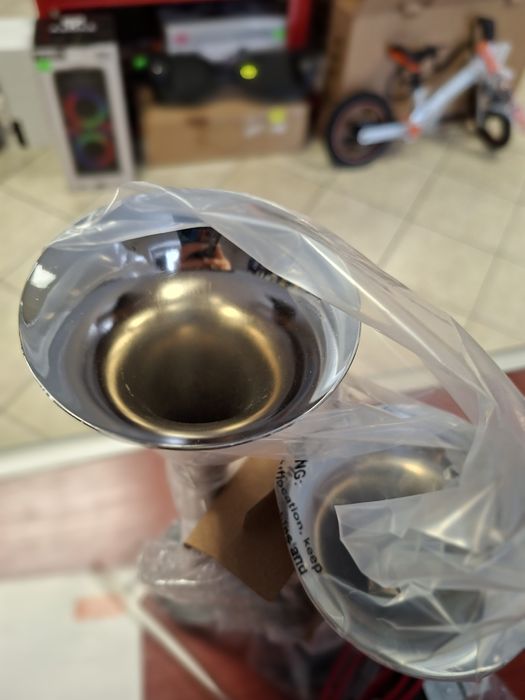 Podwójny klakson samochodowy 12V FARBIN 150 dB chromowany pneumatyczny