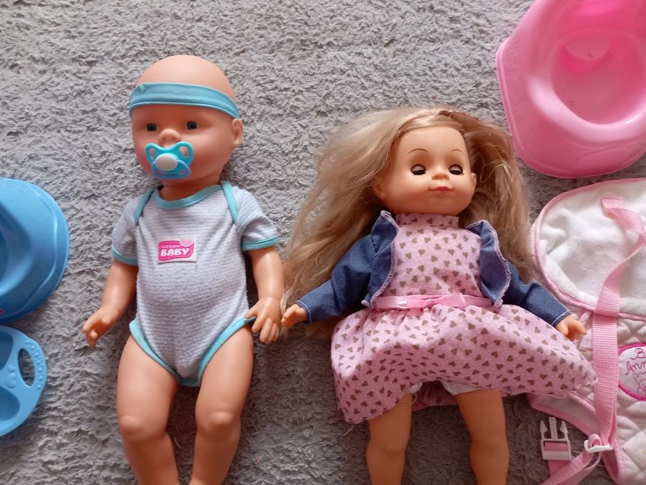 Dwie lalki +mata+nosidełko