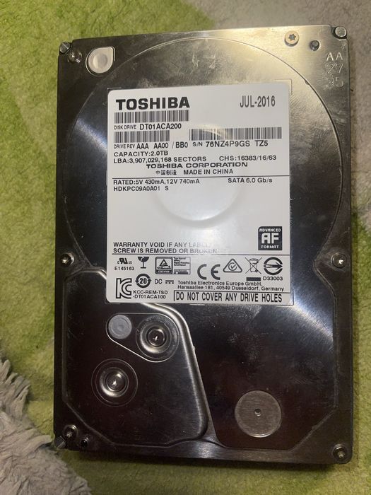 Жесткий диск для пк Toshiba