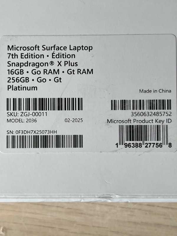 NOVO! Microsoft Surface Laptop 7th edition