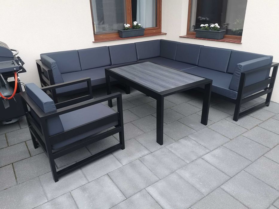 Meble modułowe ogrodowe narożnik na taras aluminium 100% produkt PL