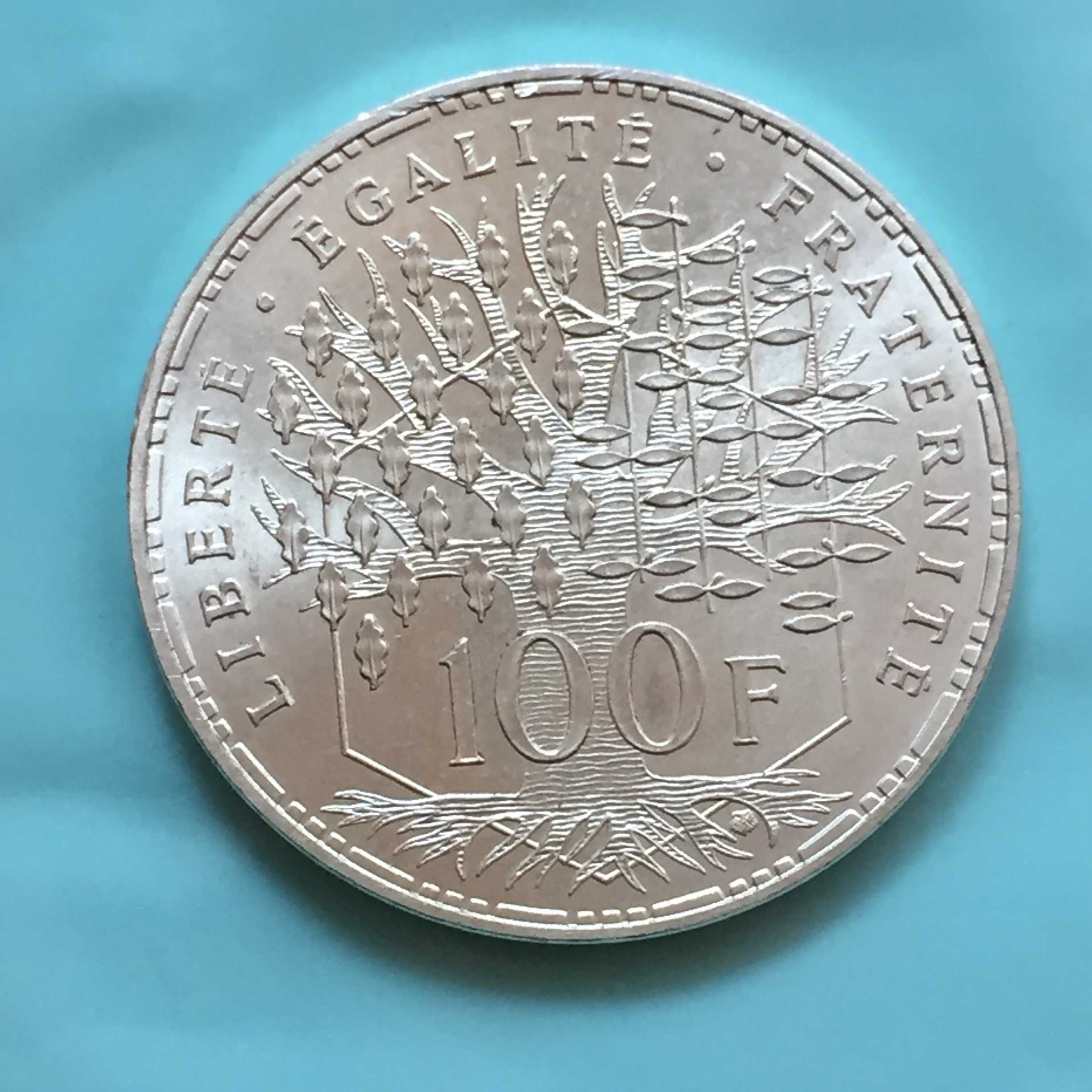França - moeda 100 Francos 1982 - Pantheon - prata