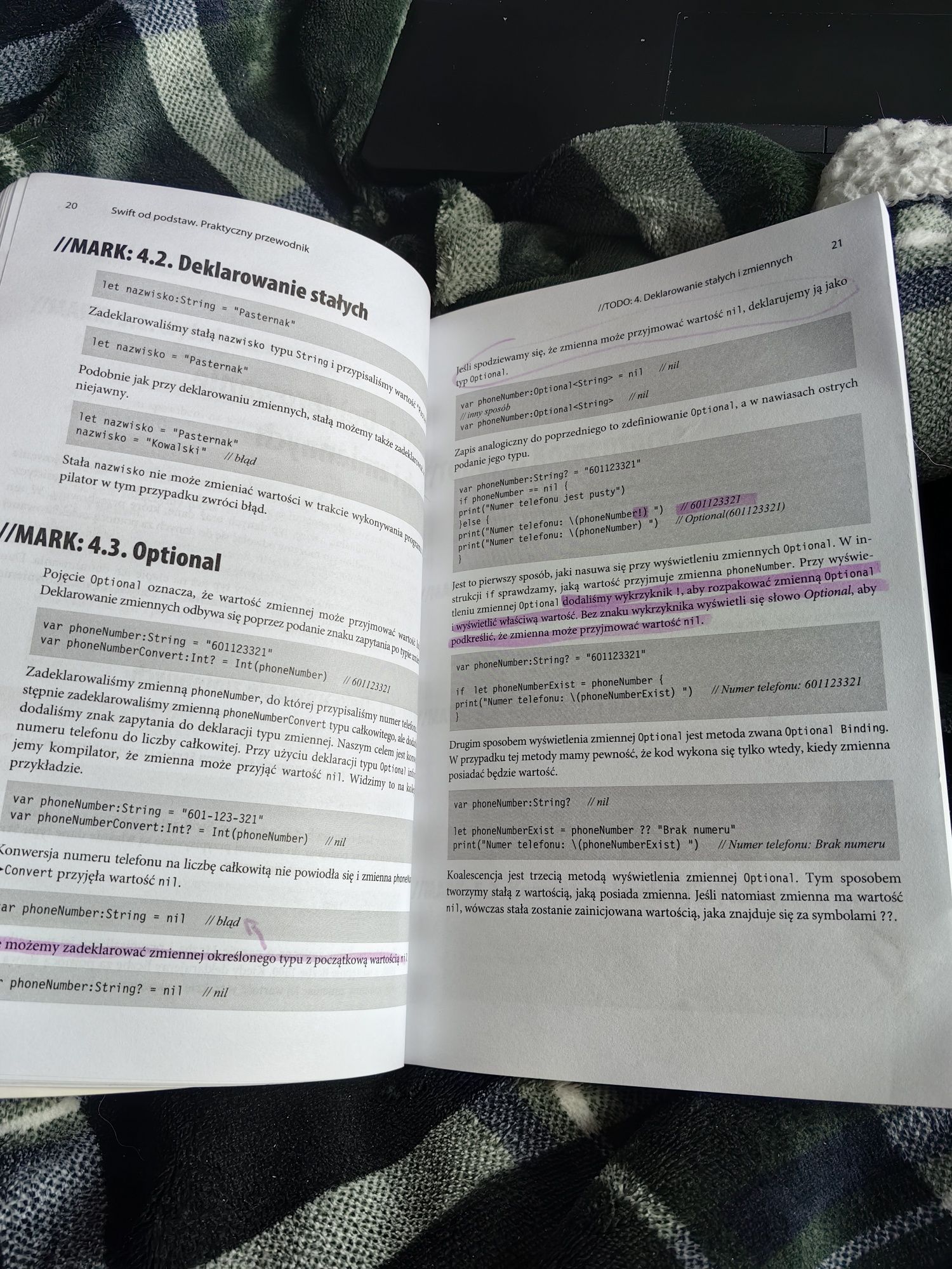 Książka Swift od podstaw Paweł Pasternak do nauki programowania Swifta