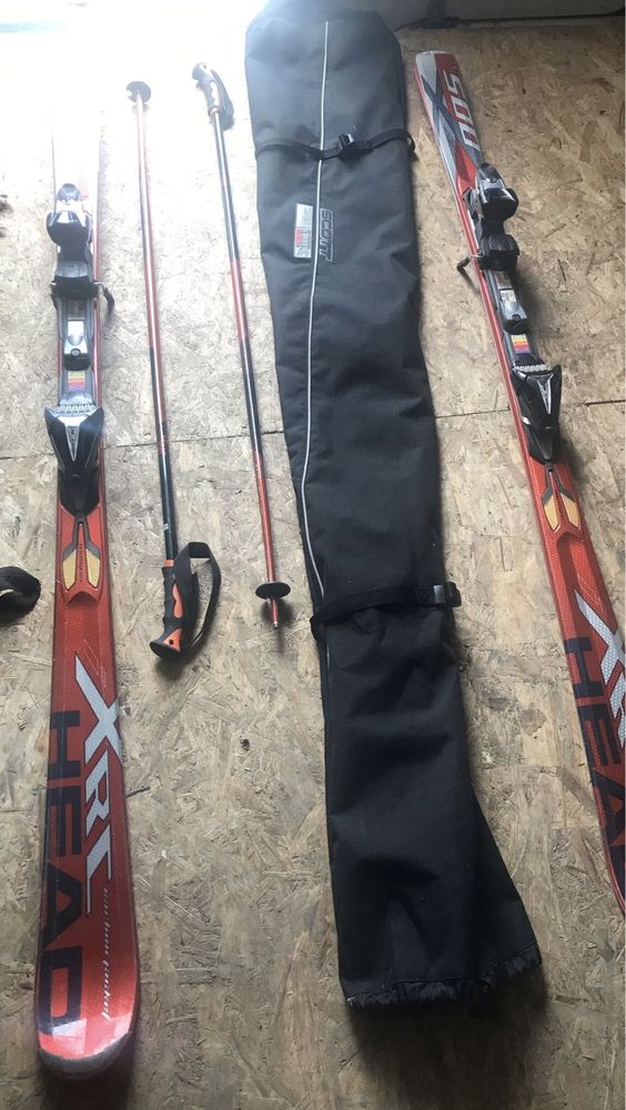 Ski de pista homem com fixações 1,80cm