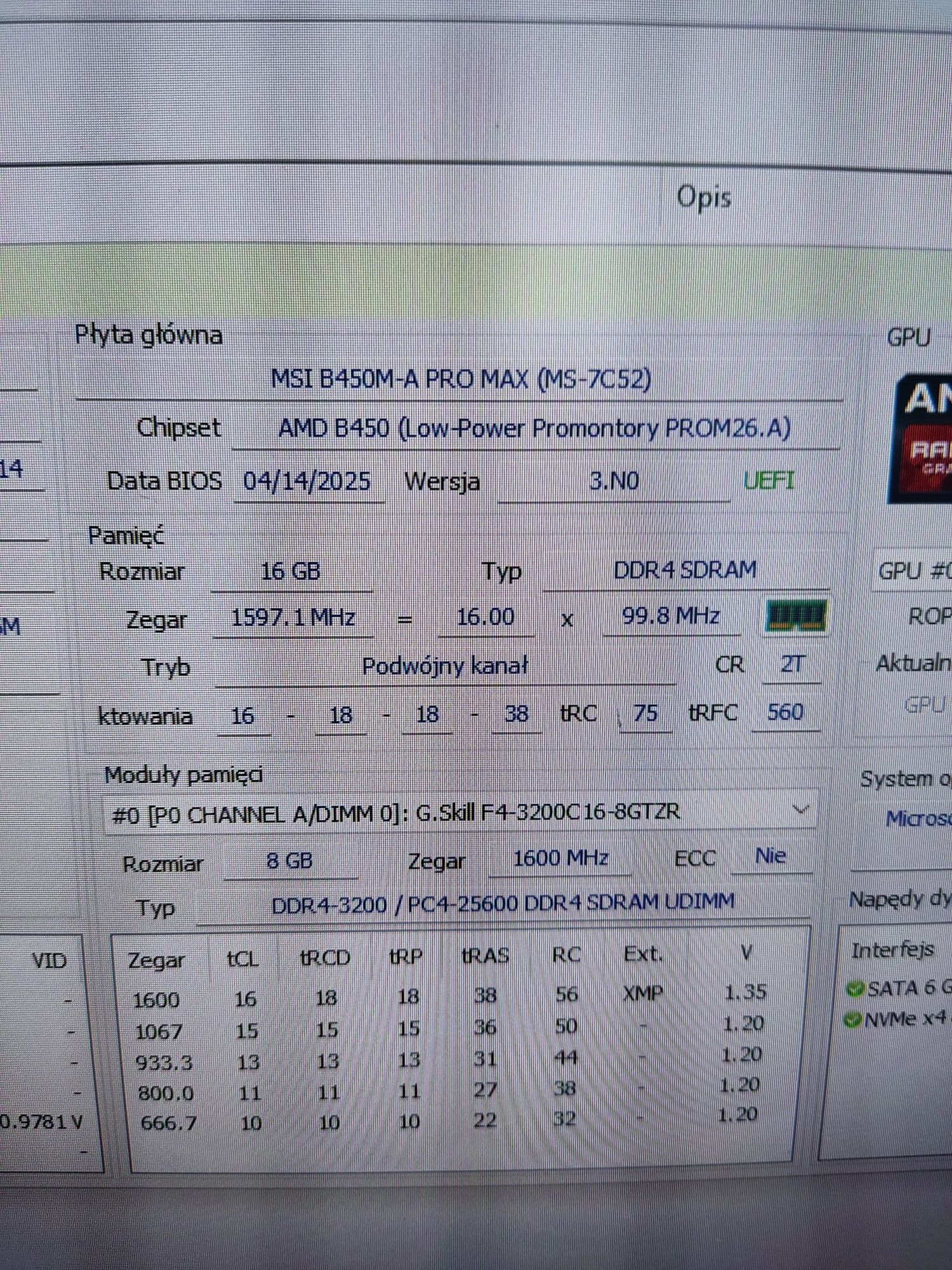 Komputer stacjonarny AMD Ryzen 5 5500/RX/NVME do Gier e-sportu