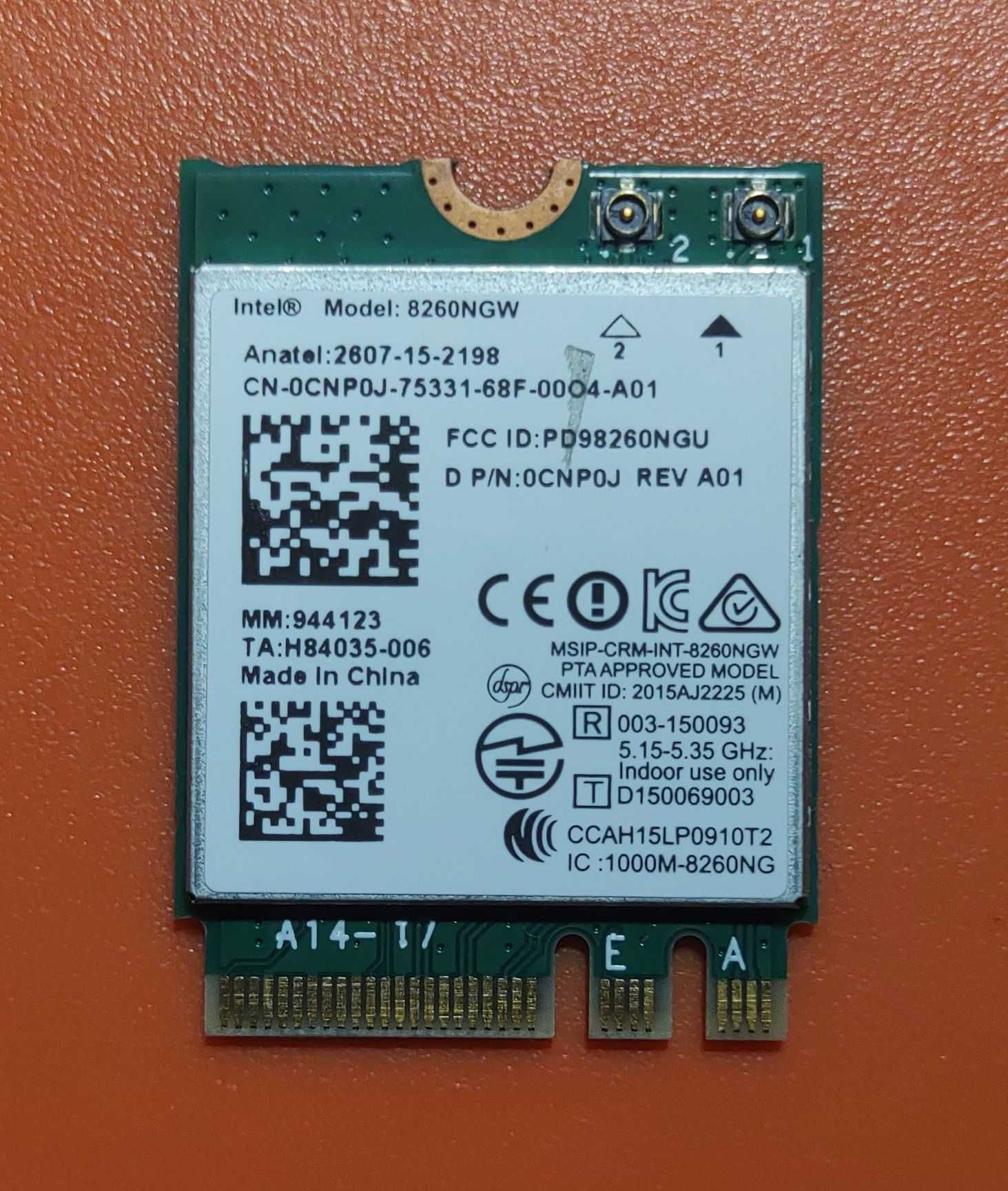 Wi Fi Bluetooth модуль intel 8260 8265ngw 9560ngw