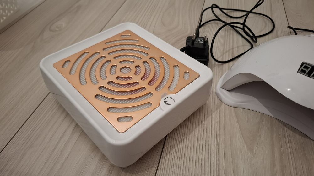 Zestaw Lampa UV led i pochłaniacz pyłu do robienia paznokci
