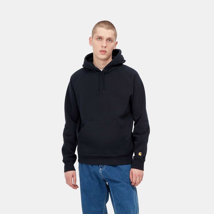 Кофта Худі Carhartt Hooded Chase Dark Navy/Gold Оригінал
