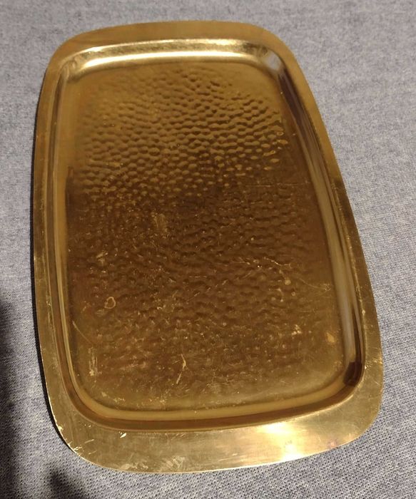 Taca mosiężna 35 x 21.7 cm Ładna