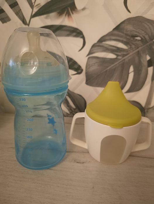 Butelka Chicco duża i kubek do picia