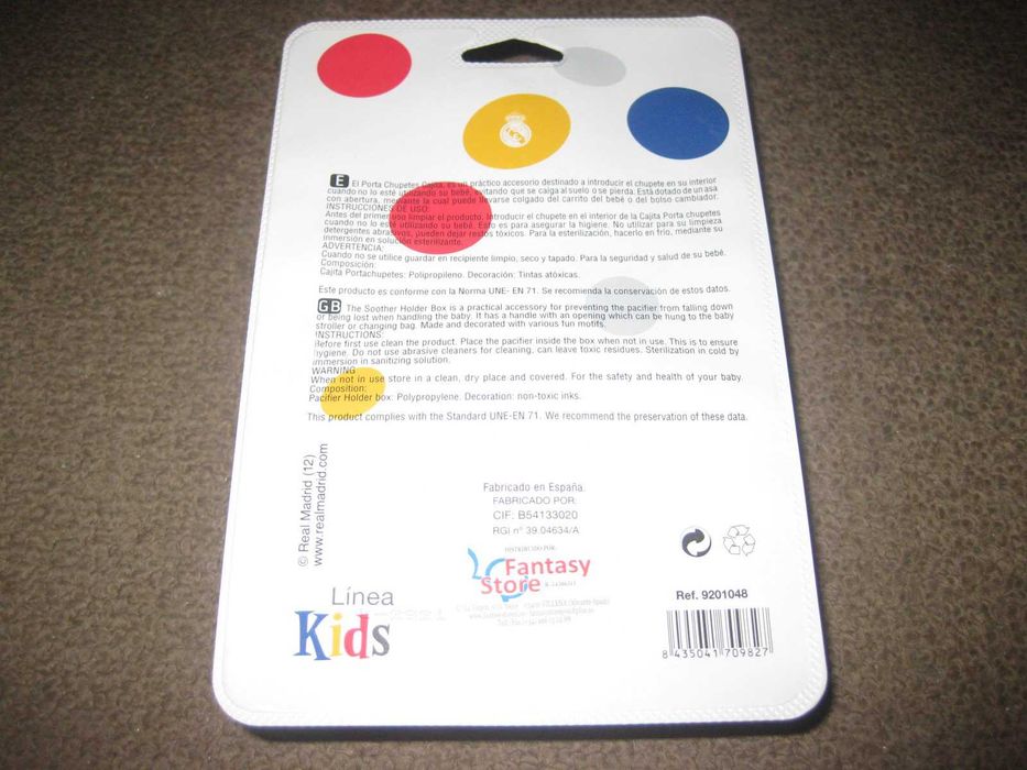 Copo e Porta Chupetas para Bebé/Criança do Real Madrid/Embalados!