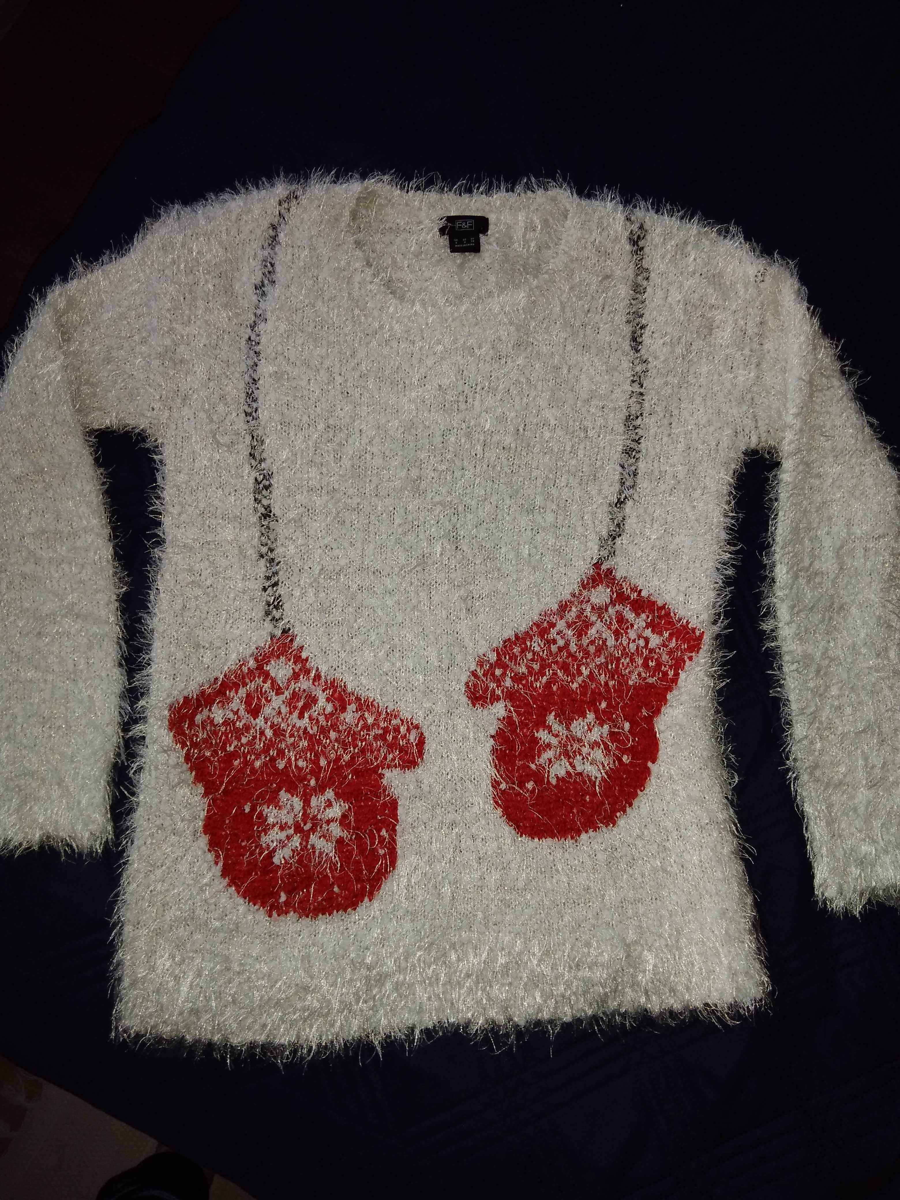 sweter rozm 34 cieplutki F&Fz sweterek świąteczny 34
