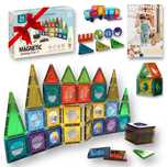 Zestaw KLOCKI MAGNETYCZNE 56el Panele Edukacyjne 3D Prezent + Gratisy