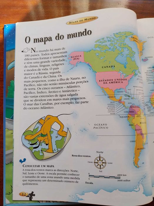 Atlas do Mundo, Disney, livro educativo/didático
