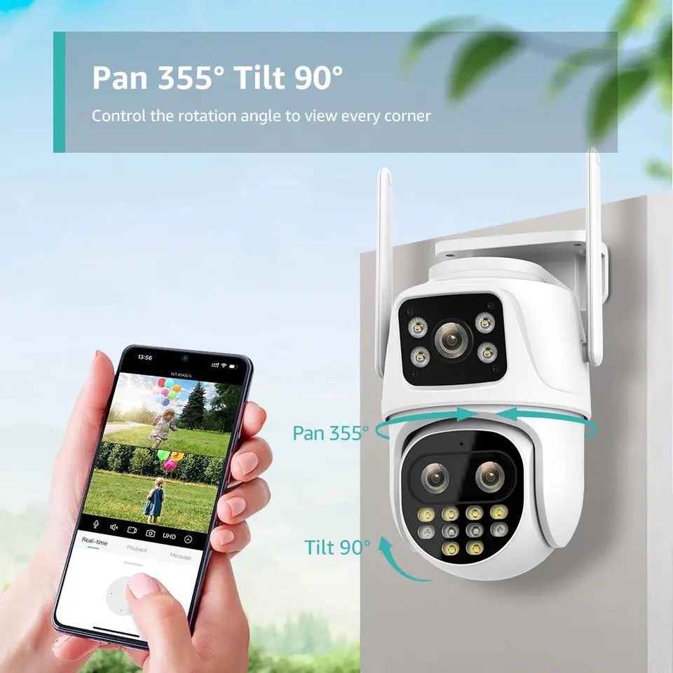 BOAVISION 12МР 8ZOOM ICsee ONVIF уличная поворотная Wi Fi камера