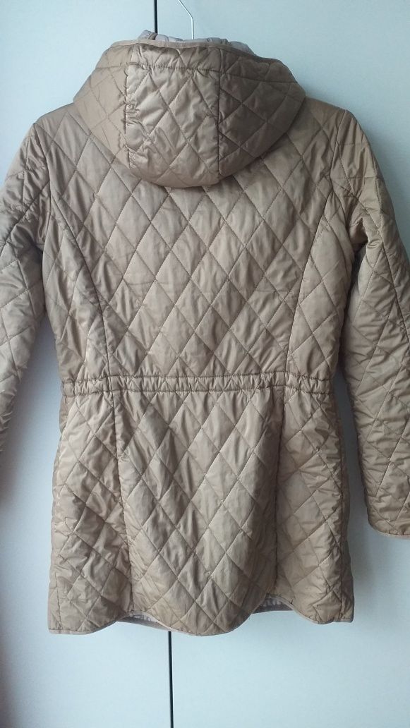 Kurtka 36 S pikowana Massimo Dutti beżowa parka