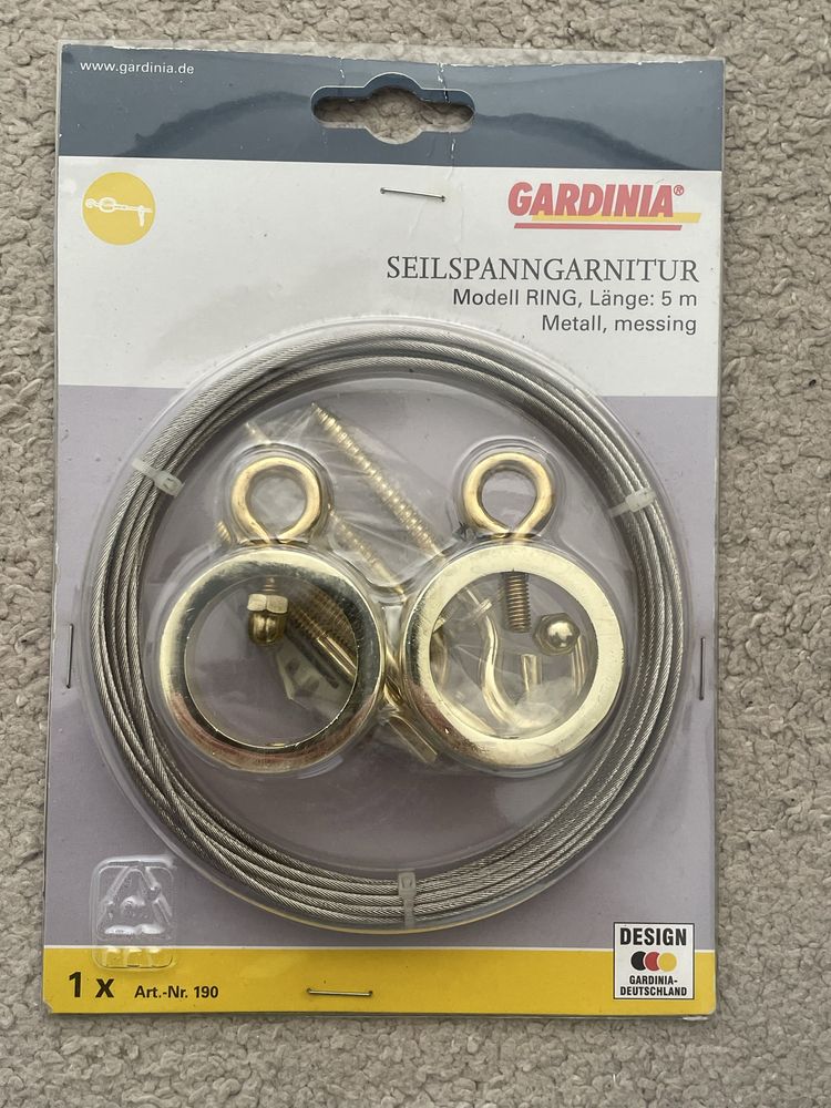 16x Karnisz linkowy Gardinia Seilspanngarnitur