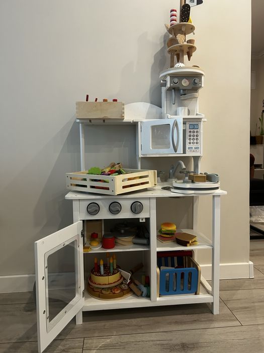 Kuchnia drewniania dla dzieci / BARDZO duzo dodatkow