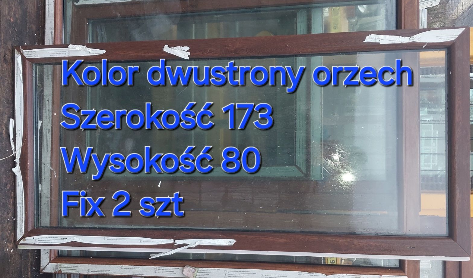Okno Antracyt 136x137 3 szyby 3 uszczelki Fix -30%