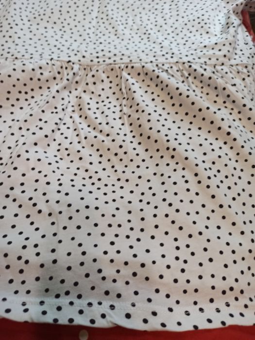 Bluzka biała w kropeczki