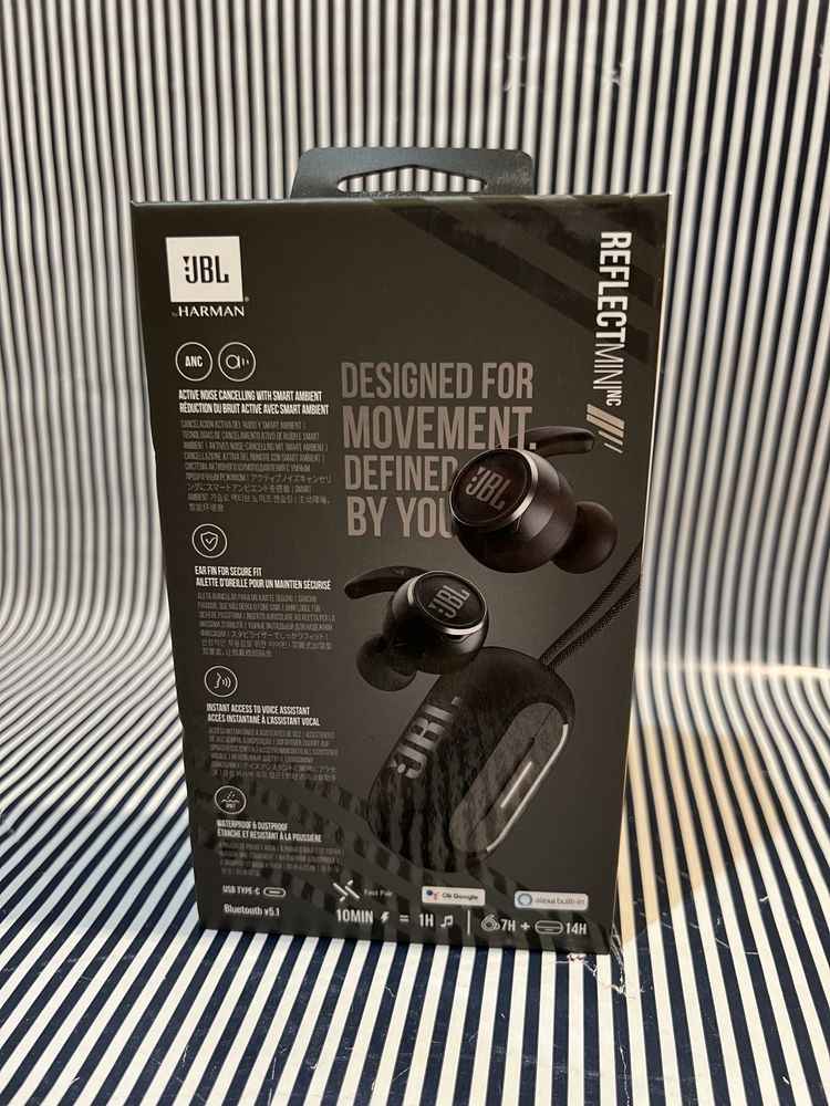 Навушники TWS JBL Reflect Mini NC Black (JBLREFLMININCBLK)