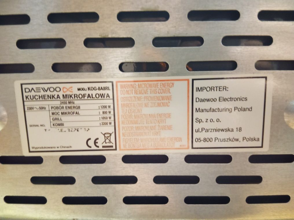 Mikrofalówka Daewoo używana prawie jak nowa