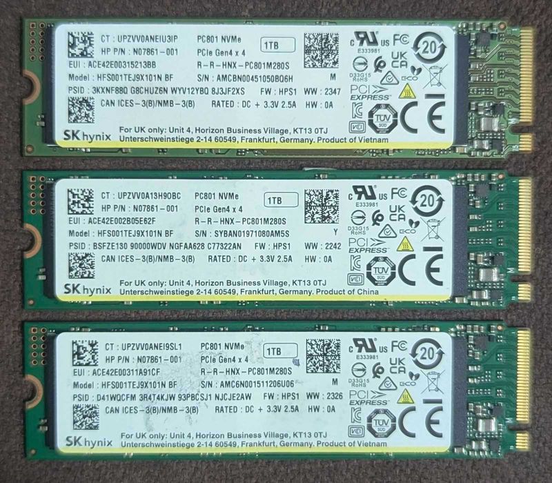 SSD M2 NVME PciE 3.0/4.0 (256-512-1TB-2TB)