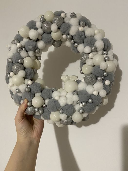 Новорічна композиція, різдвяний декор, вінок різдвʼяний на двері,