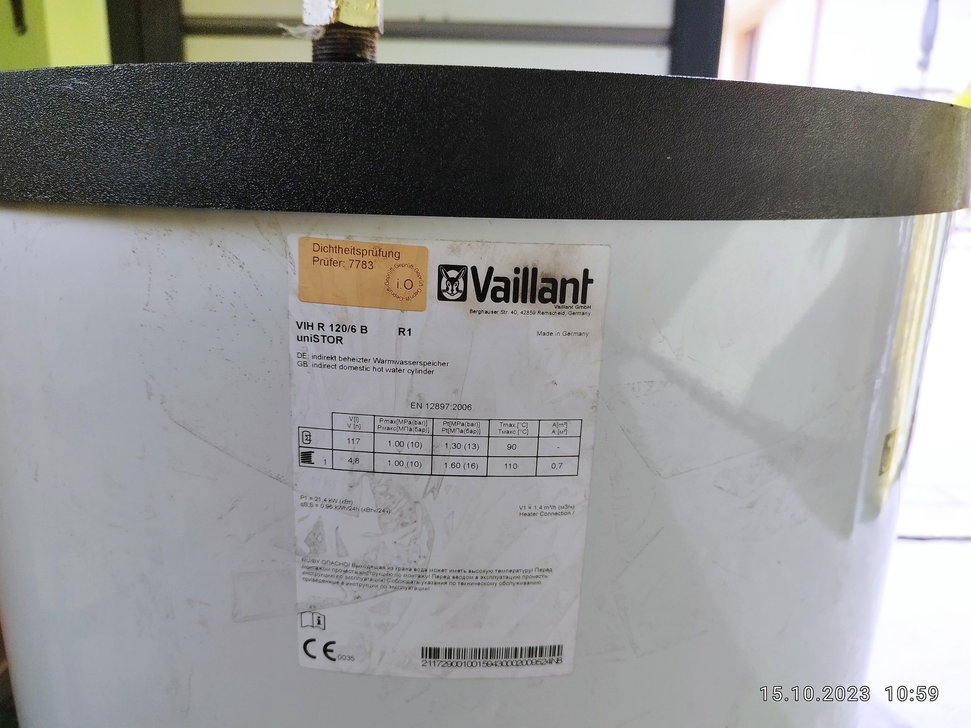 Zbiornik na ciepłą wode valliant z 2017 roku