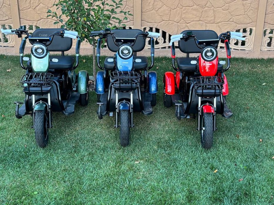 Трицикол CORCO《LOGAN 》Двигун 1000-1200W Батарея 72V-23Ah Доставка.