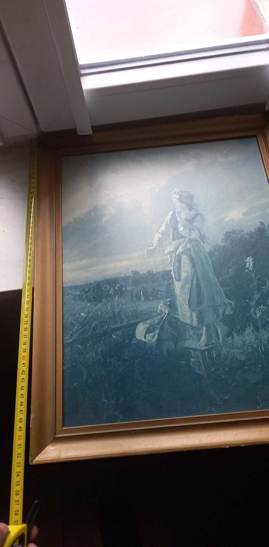obraz Józefa Chełmońskiego Dziewczyna na tle krajobrazu