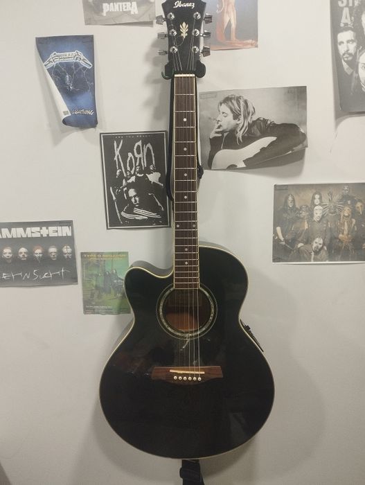 леворукая электроакустическая гитара ibanez