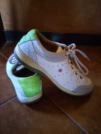 buty sportowe sneakersy biało-seledynowe skóra naturalna 39 Okazja