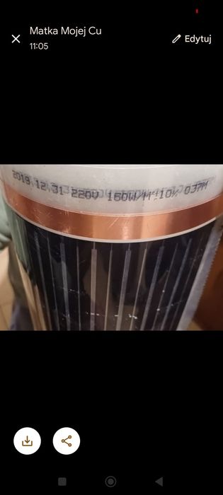 Mata grzewcza podłogowa.