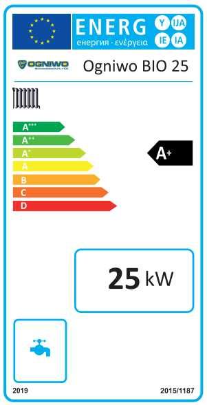 Piec stalowy na brykiet i drewno Ogniwo Bio 25 kW