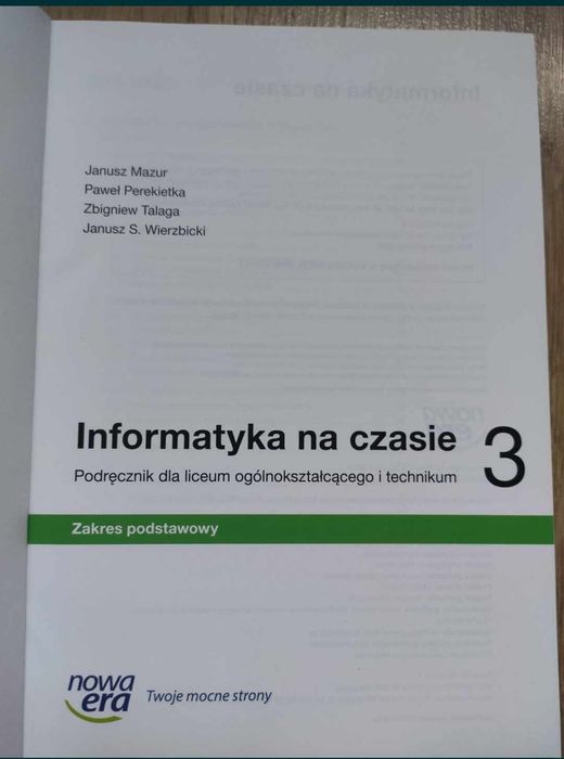 Informatyka na czasie 3 zakres podstawowy liceum ogólnokształcące