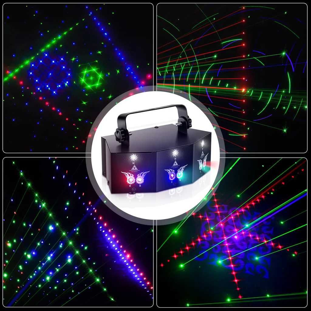 Światła dyskotekowe oswietlenie DMX RGBW Sound Disco DJ