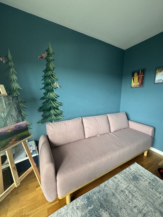 Sofa rozkładana ikea gunnared jasny różowy