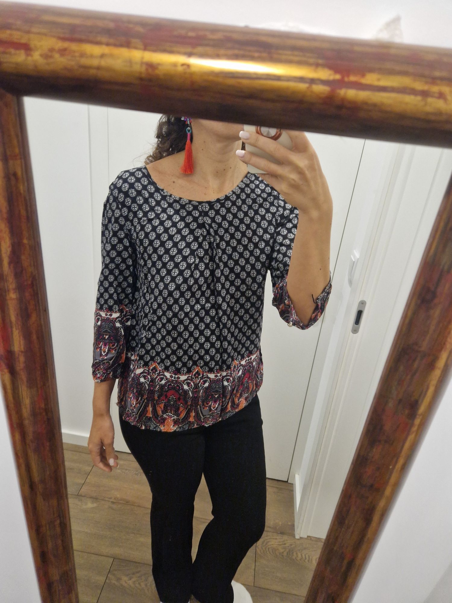 Blusa preta M florida