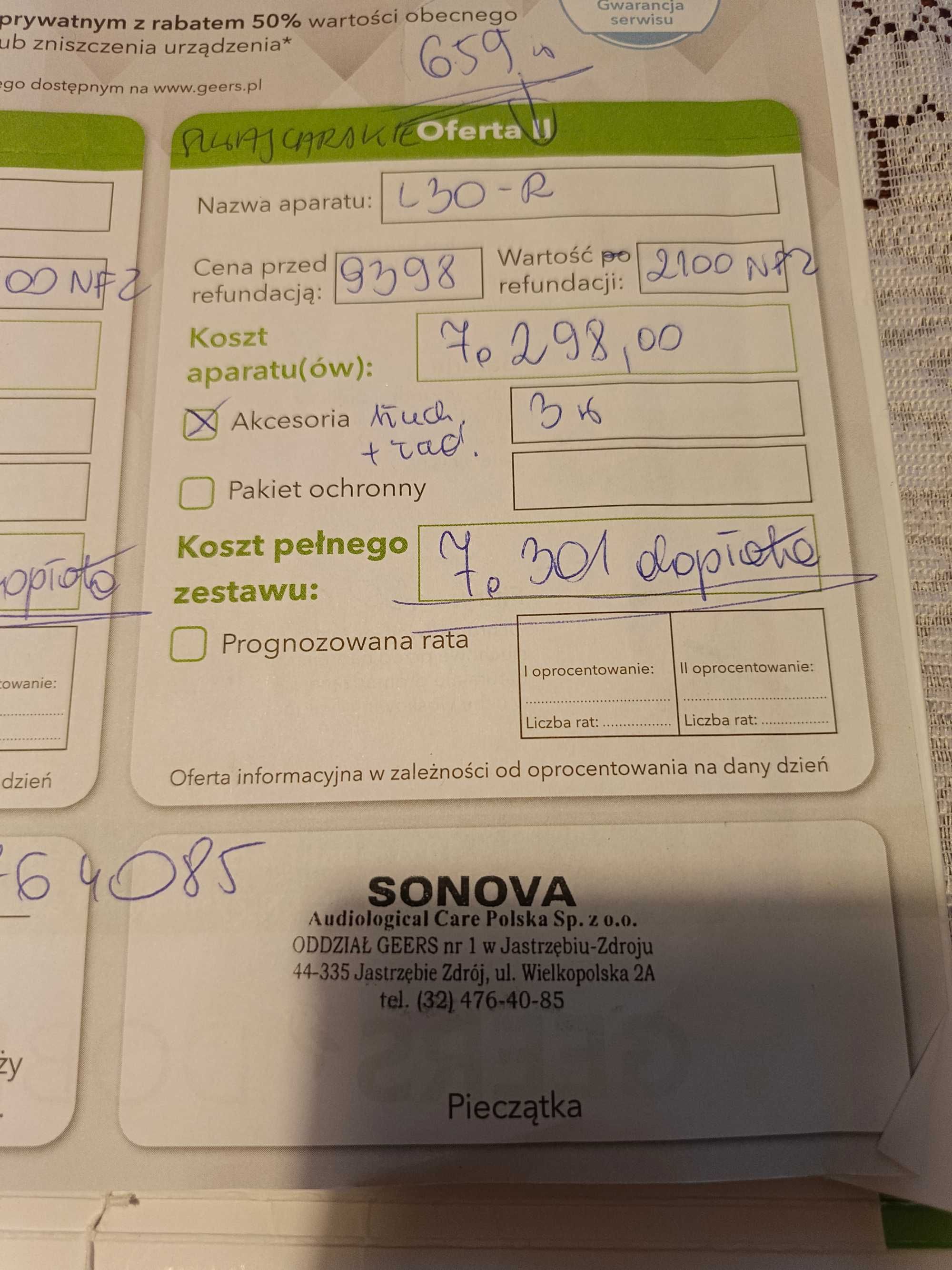 Aparat słuchowy Phonak Audeo L-R, GWARANCJA do 12.2027 ! ! !